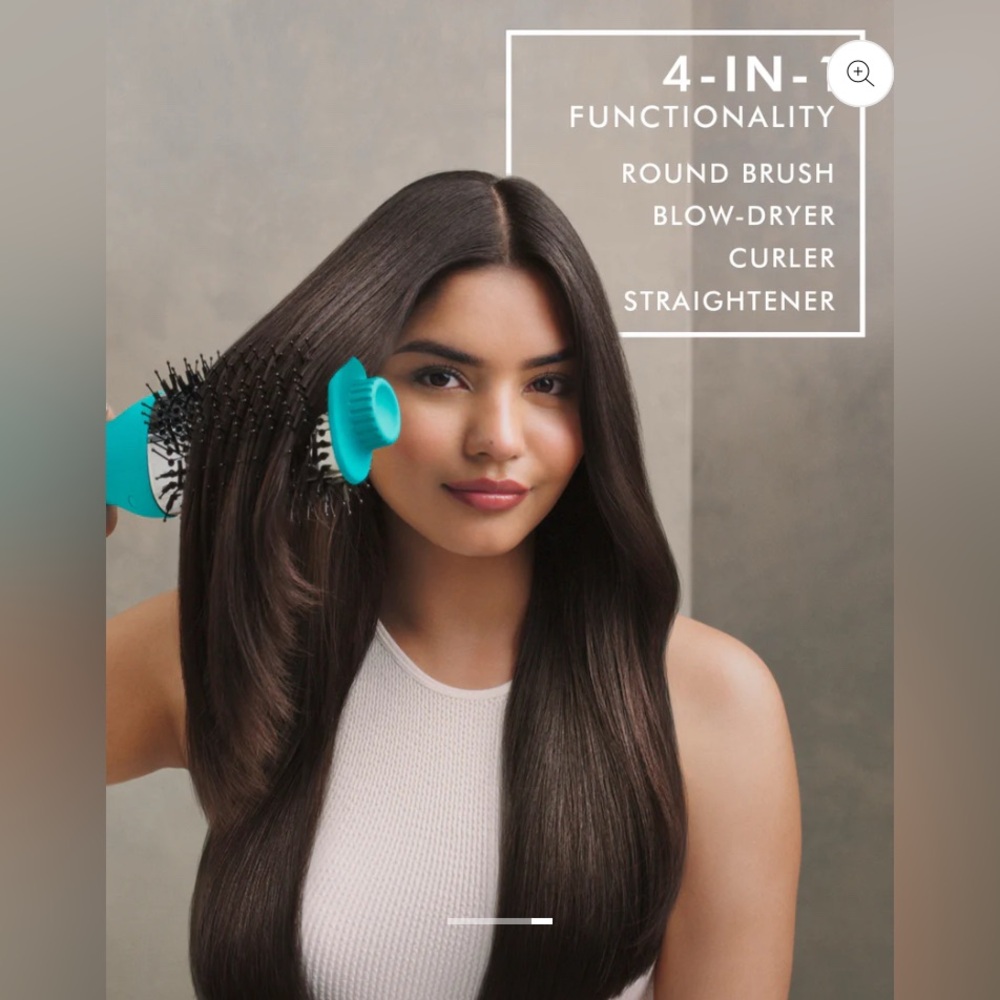 NEW Moroccanoil 4-In-1 Blow-Dryer Brush Effortless Style Hair Care Tool